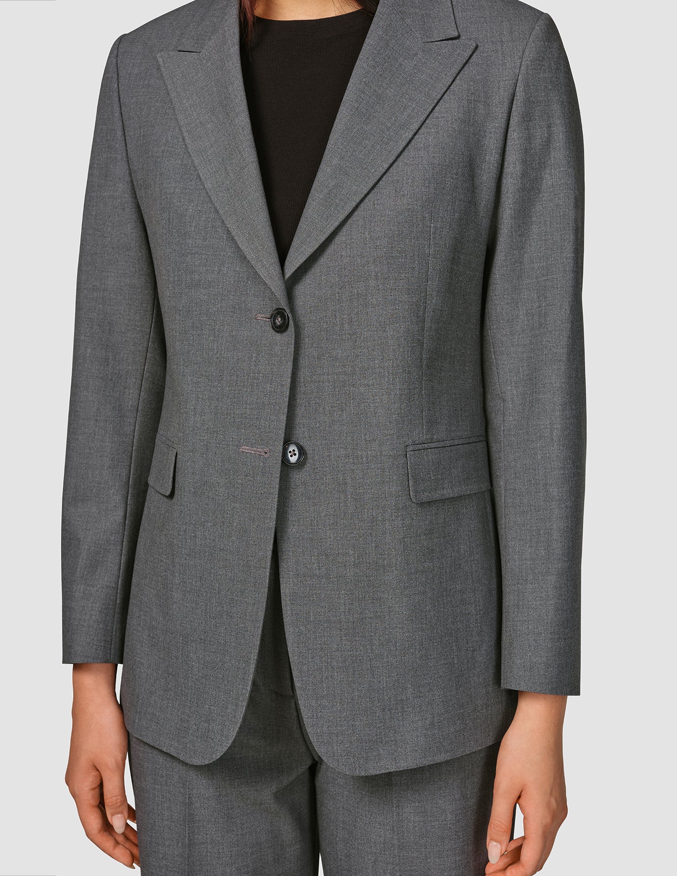 Essential Blazer Dark Grey Melange